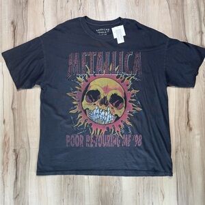 NWT American Eagle Oversized Metallic Band Tee